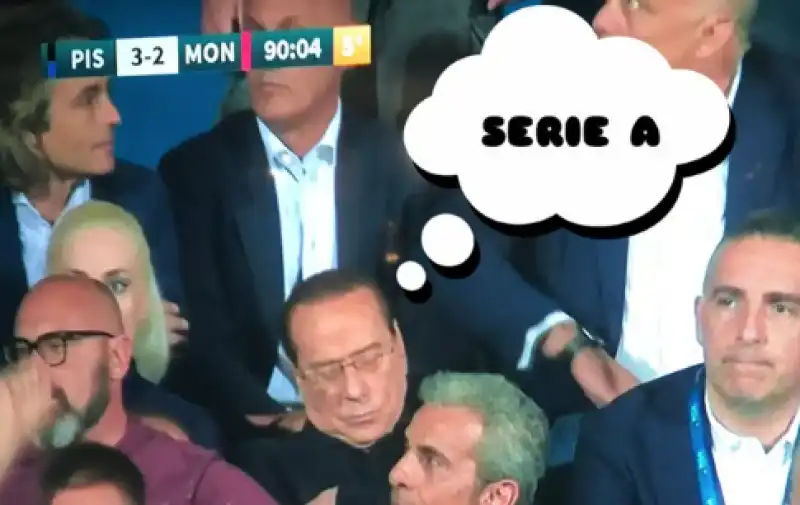 BERLUSCONI ADDORMENTATO MONZA PROMOSSO IN A