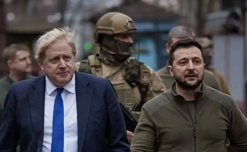 boris johnson volodymyr zelensky a kiev 