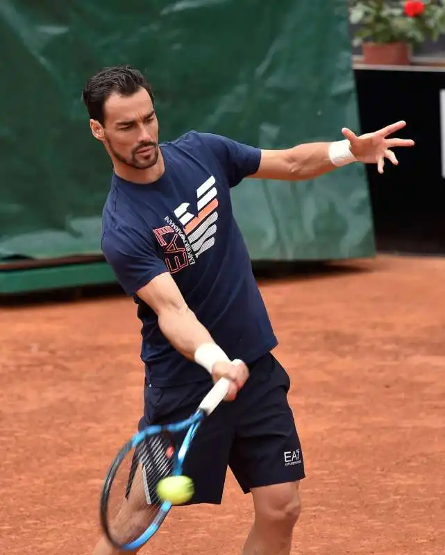 fabio fognini in allenamento foto  mezzelani gmt121