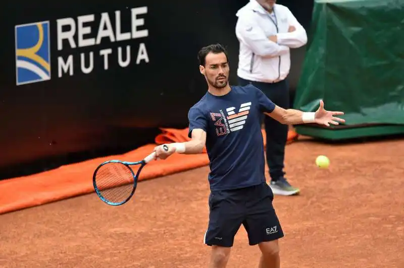 fabio fognini in allenamento foto  mezzelani gmt122