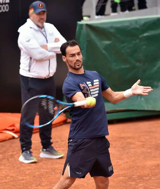 fabio fognini in allenamento foto  mezzelani gmt123