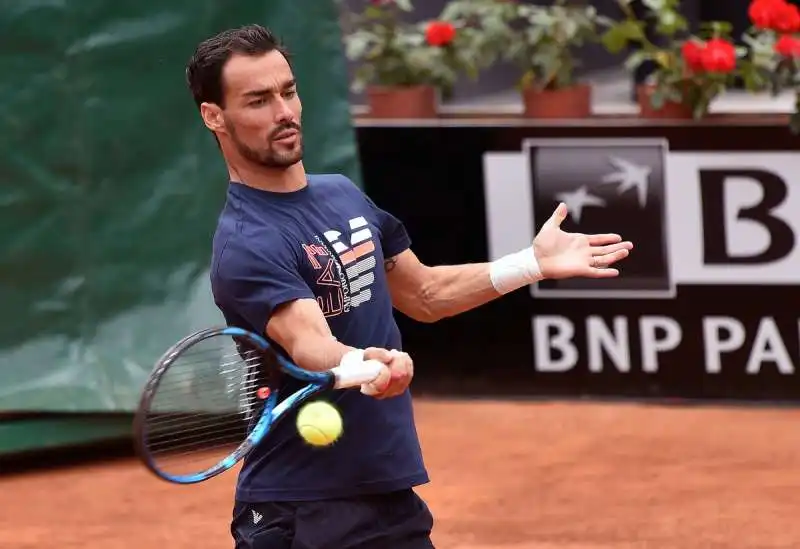 fabio fognini in allenamento foto  mezzelani gmt125