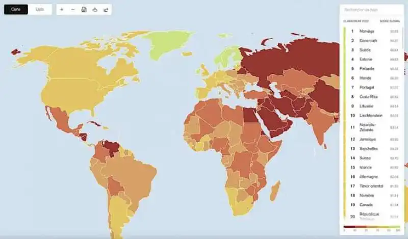 i dati di rsf sulla liberta di stampa 