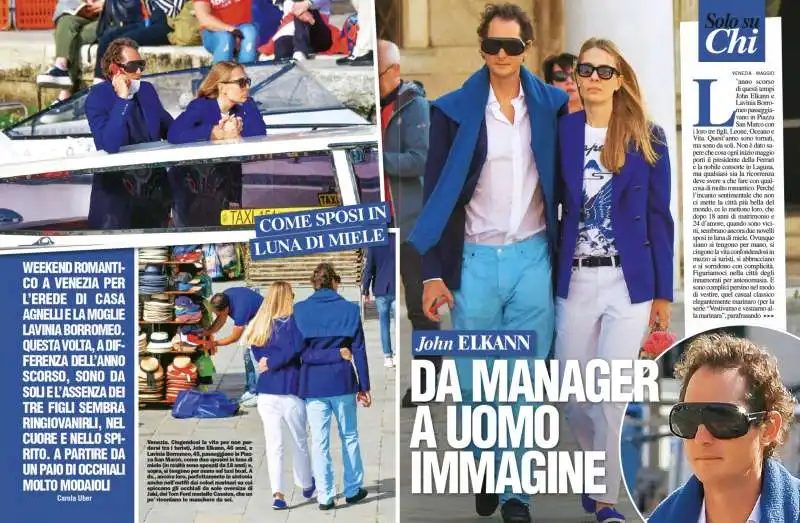 john elkann e lavinia borromeo a venezia 