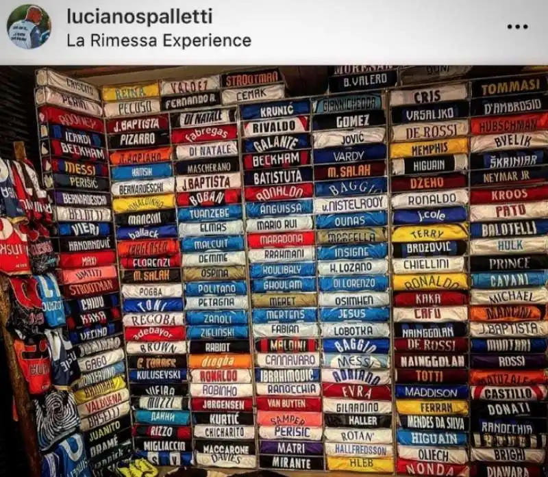 LA COLLEZIONE DI MAGLIETTE DI LUCIANO SPALLETTI