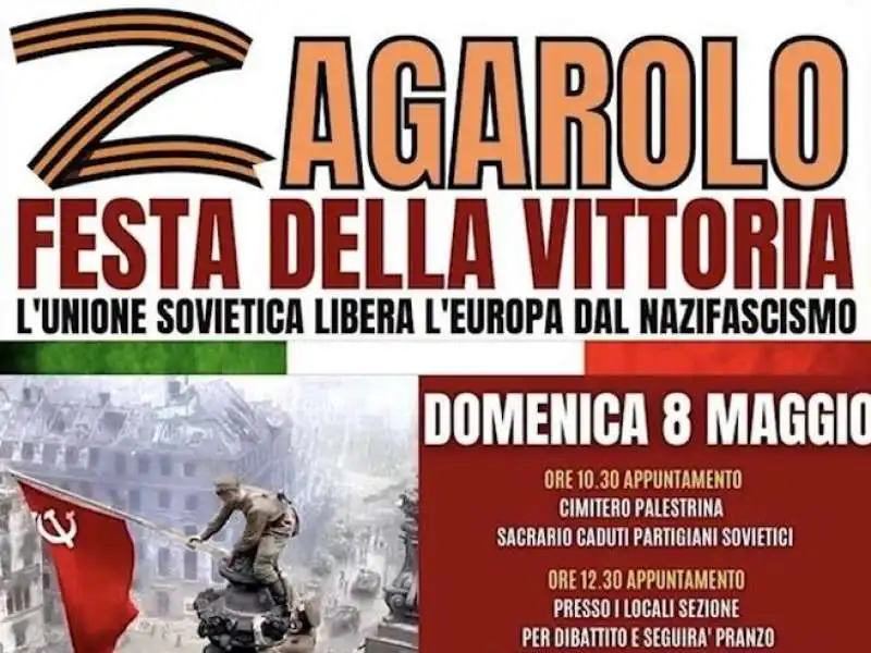 la festa di zagarolo pubblicizzata con la z russa