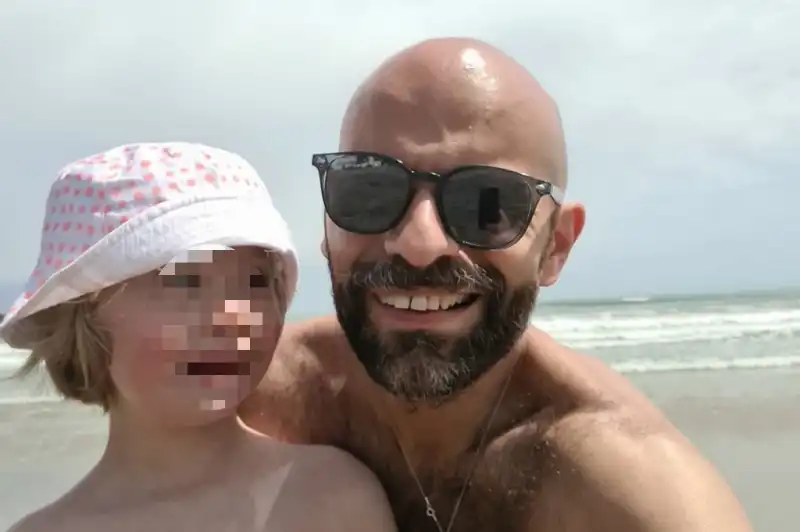 luca trapanese e la figlia alba 