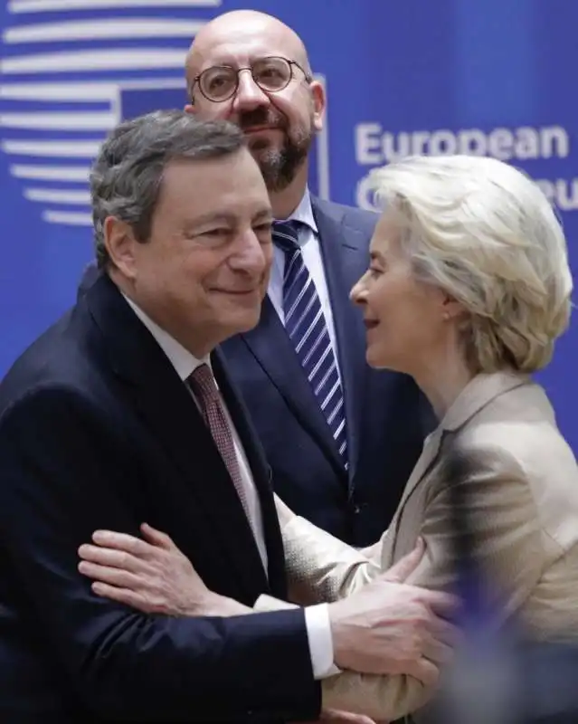 mario draghi charles michel ursula von der leyen  