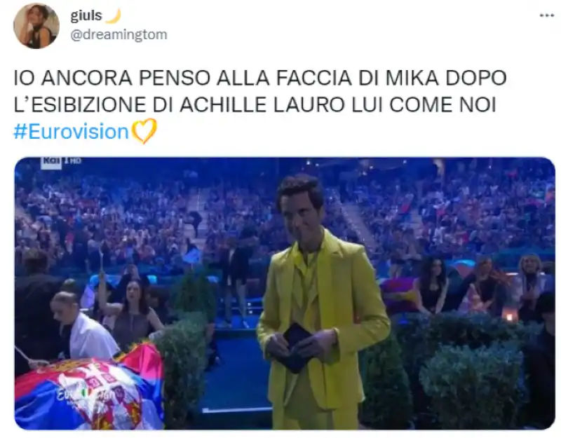 meme su achille lauro all'eurovision 3