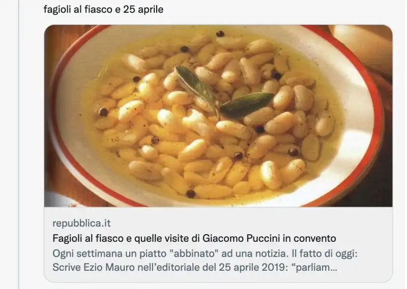 ricetta repubblica associata al 25 aprile