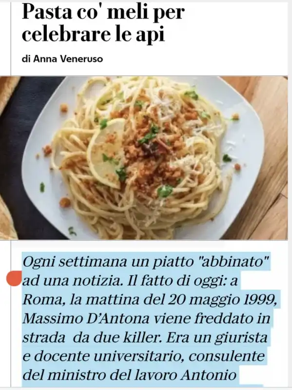 ricetta repubblica associata all'omicidio d antona 