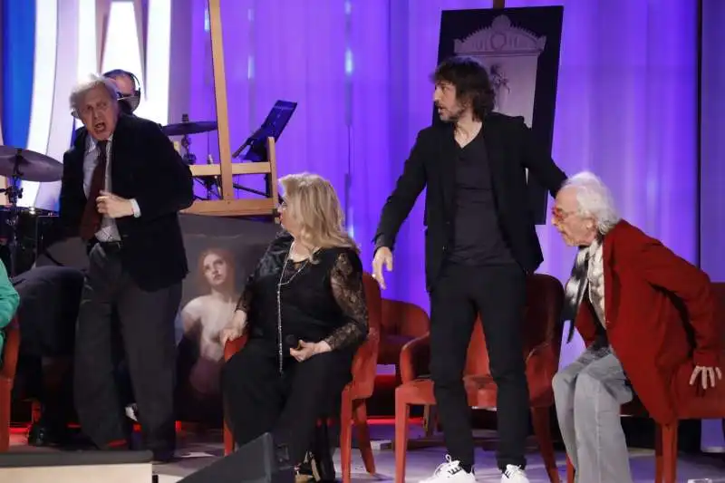 rissa tra mughini e sgarbi al costanzo show 5