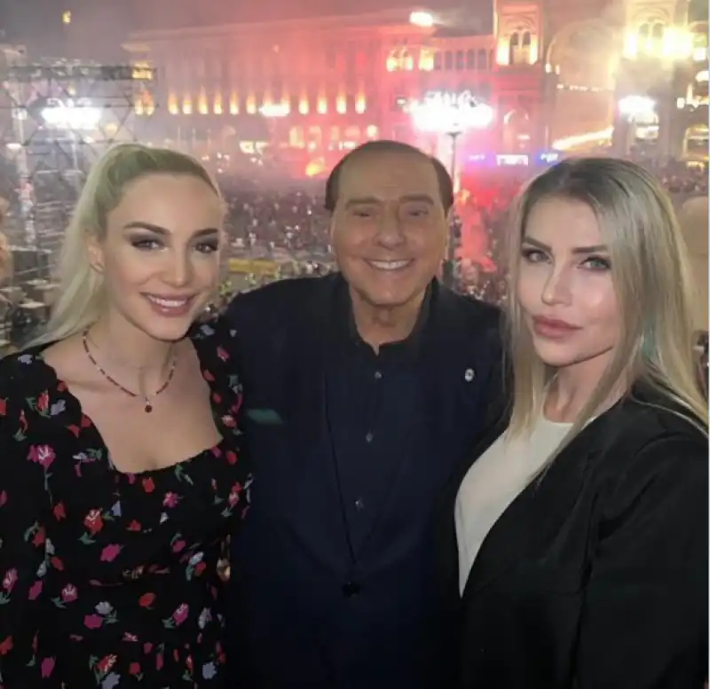 silvio berlusconi barbara berlusconi marta fascina festa scudetto milan