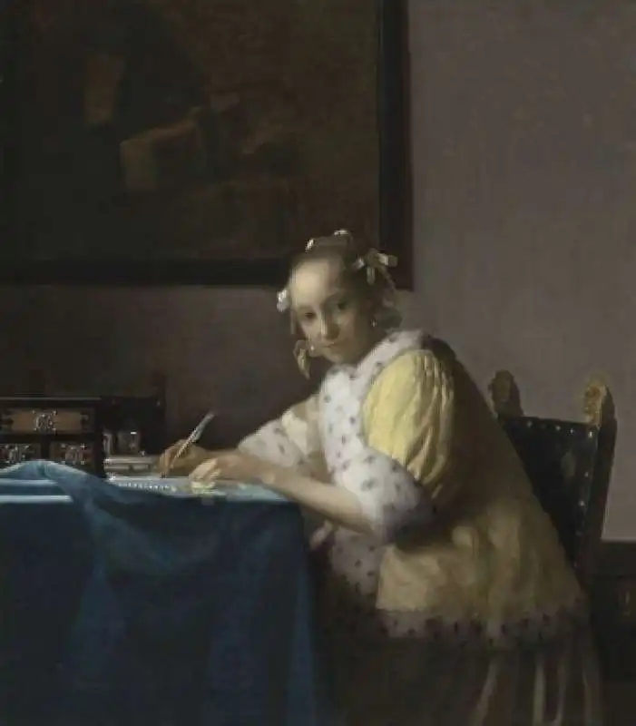 a lady writing   johannes vermeer