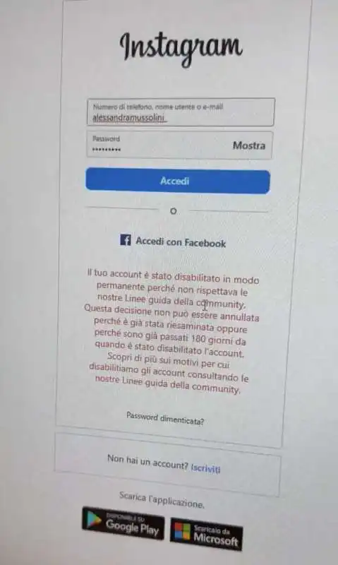 alessandra mussolini non riesce ad aprile nuovo profilo instagram 