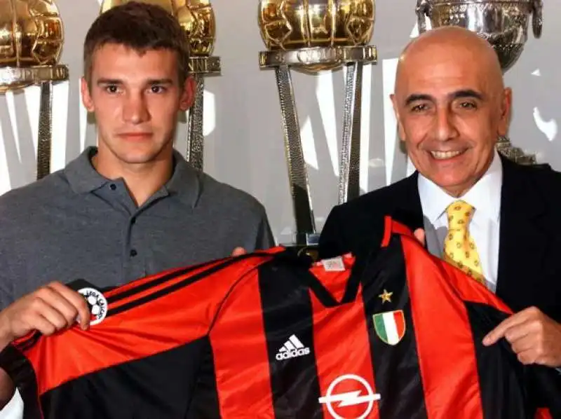 andriy shevchenko con adriano galliani 