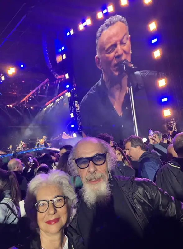 anna e dago al concerto di bruce springsteen a roma