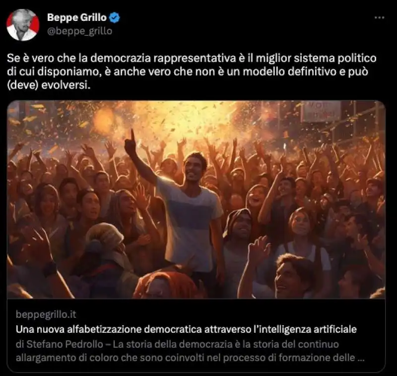 BEPPE GRILLO E L INTELLIGENZA ARTIFICIALE 