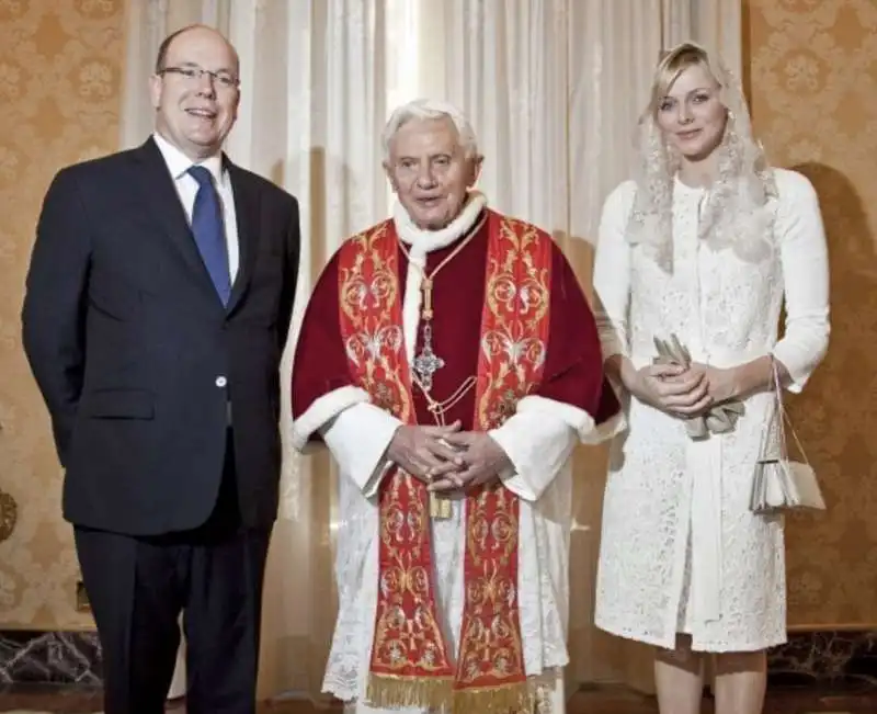 charlene di monaco papa benedetto xvi