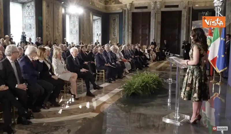 discorso di geppi cucciari davanti a sergio mattarella