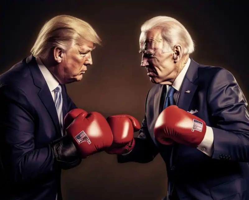 donald trump vs joe biden   immagine creata con midjourney   1