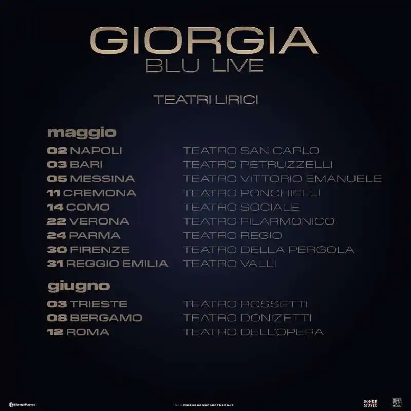 giorgia blu live tour nei teatri lirici 