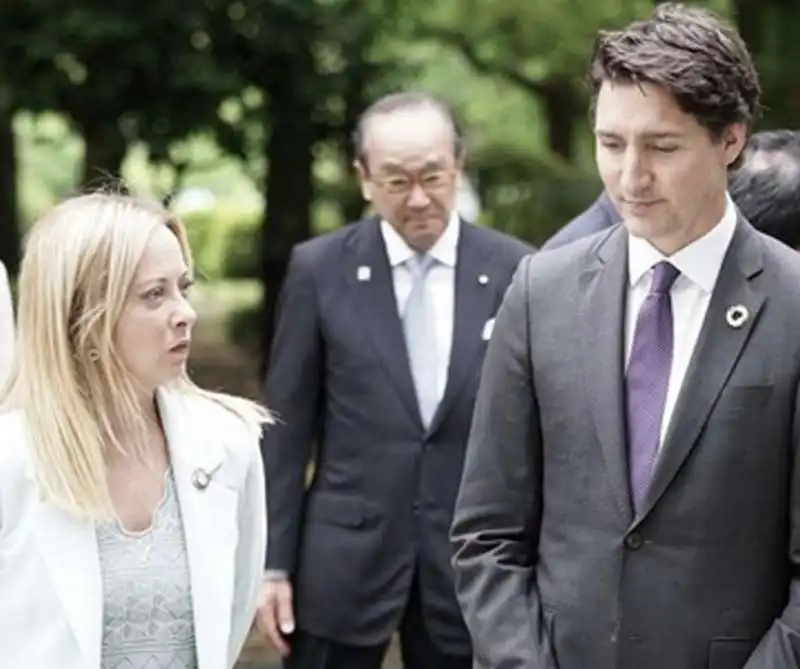 GIORGIA MELONI JUSTIN TRUDEAU