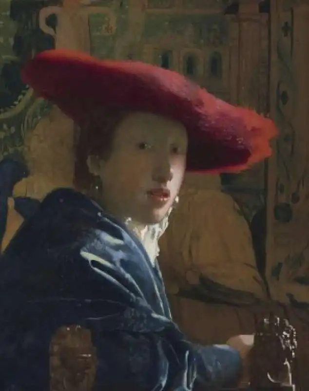 girl with red hat   johannes vermeer