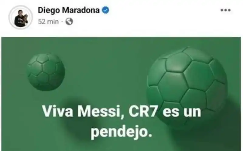 hackerato il profilo facebook di maradona 