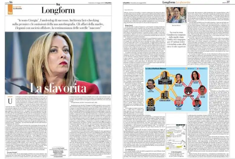 INCHIESTA DI REPUBBLICA SU GIORGIA MELONI  E GLI AFFARI DI FAMIGLIA 