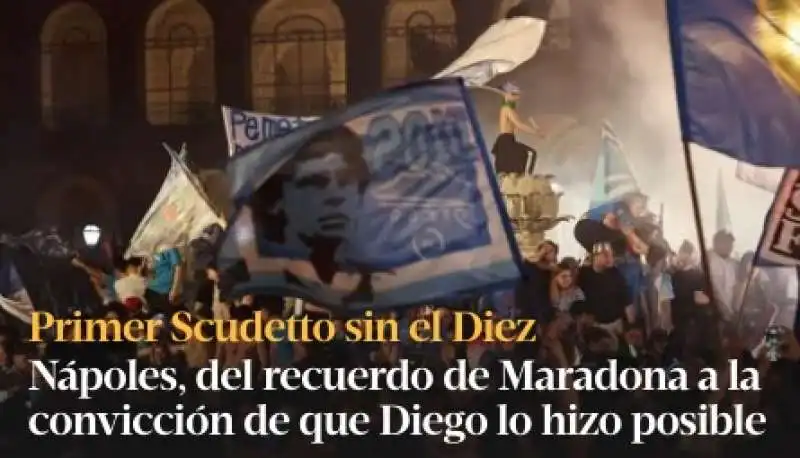 LA STAMPA ARGENTINA CELEBRA LO SCUDETTO DEL NAPOLI