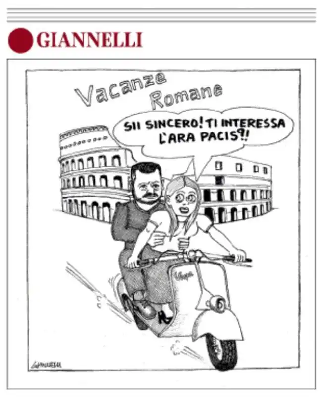 LE VACANZE ROMANE DI ZELENSKY E MELONI - VIGNETTA BY GIANNELLI