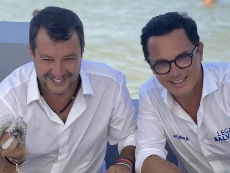 MATTEO SALVINI CON TRIFONE ALTIERI 