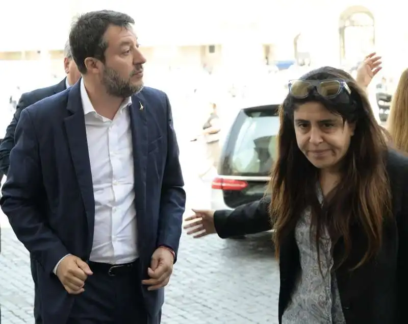 matteo salvini   francesca chaouqui   foto di bacco.  