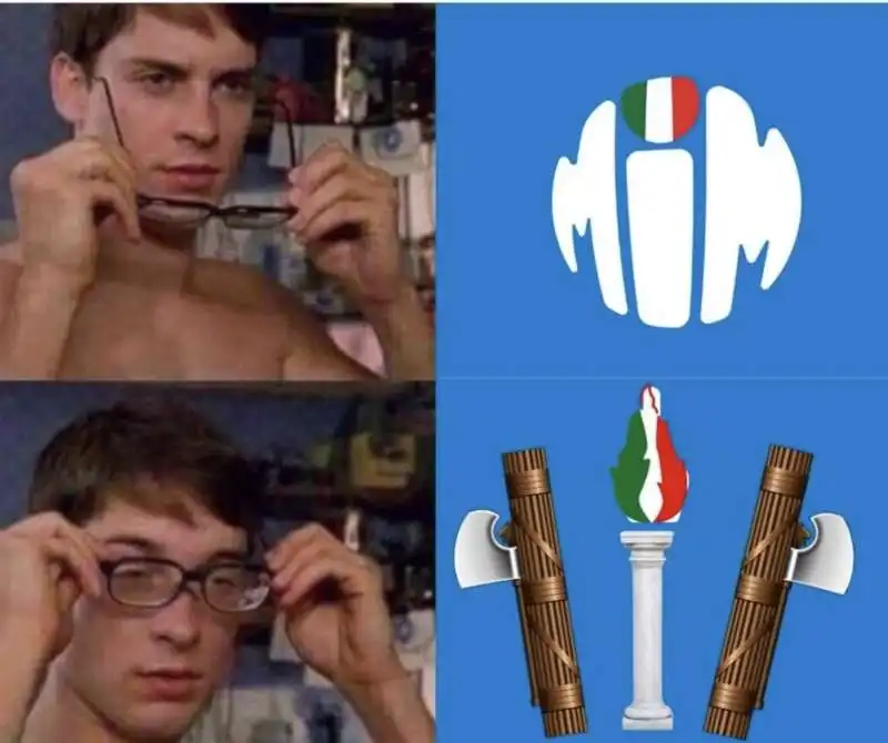 meme  sul nuovo logo del mim   ministero dell istruzione e del merito 