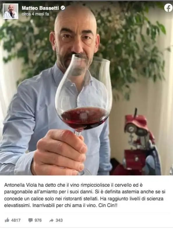 post di matteo bassetti contro antonella viola