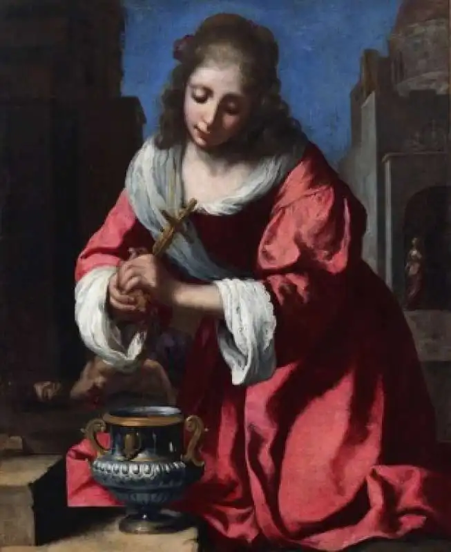 saint praxedis   johannes vermeer