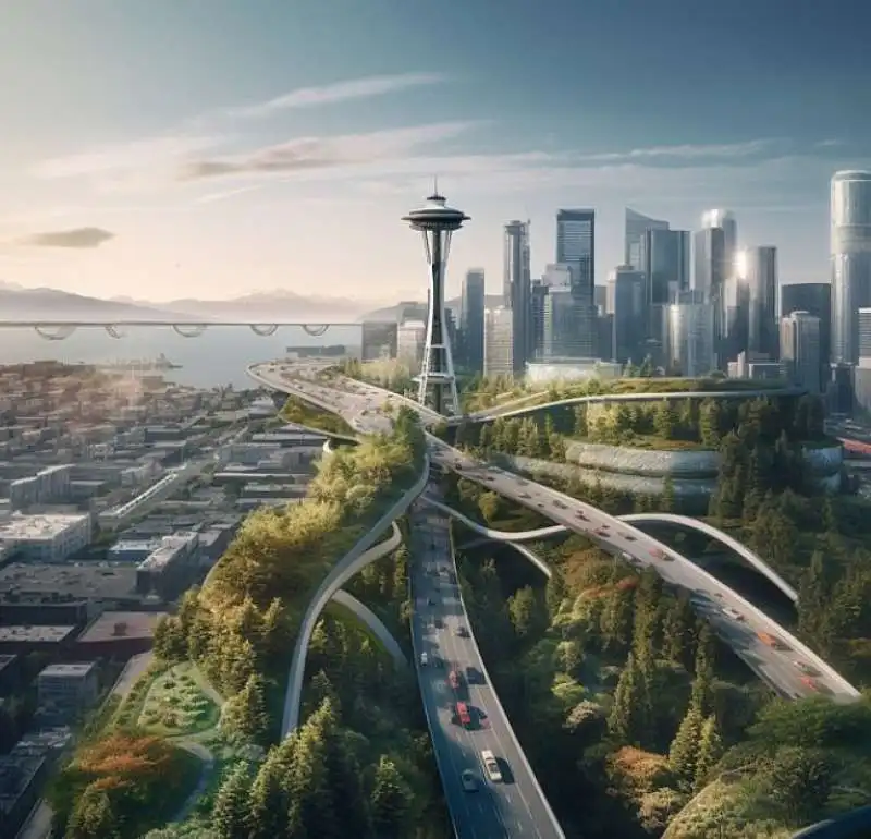 seattle nel 2050 secondo midjourney  1