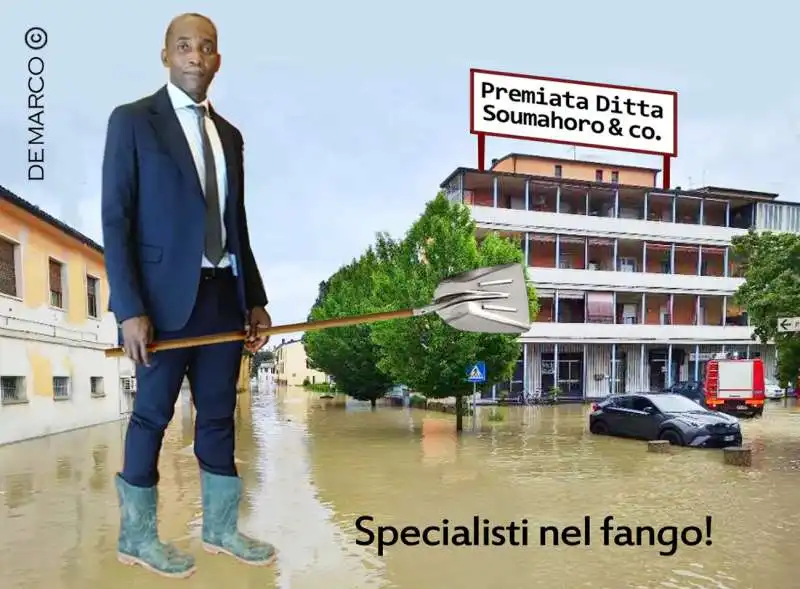 SOUMAHORO SPECIALISTA NEL FANGO - VIGNETTA DI DE MARCO