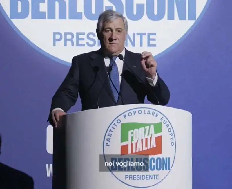 TAJANI ALLA CONVENTION DI FORZA ITALIA