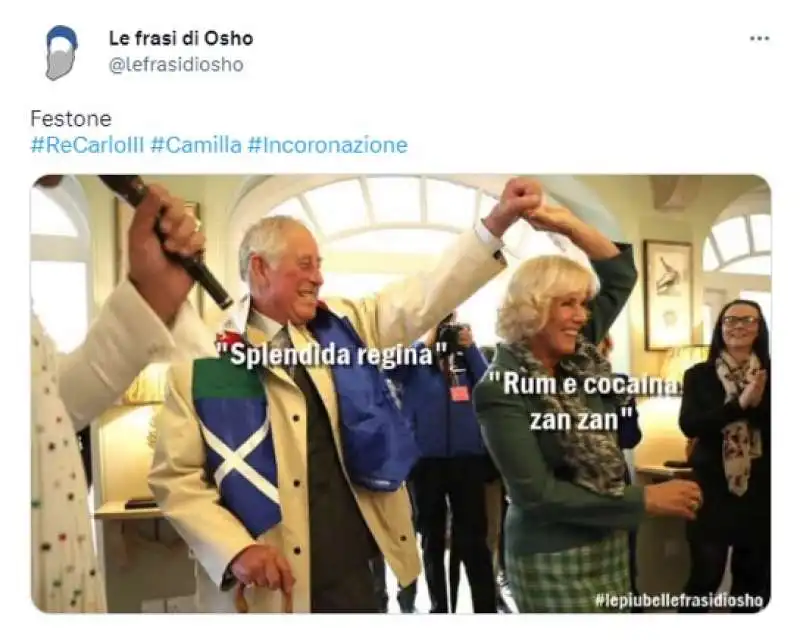 tweet incoronazione re carlo 12