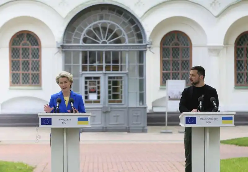 ursula von der leyen volodymyr zelensky a kiev  