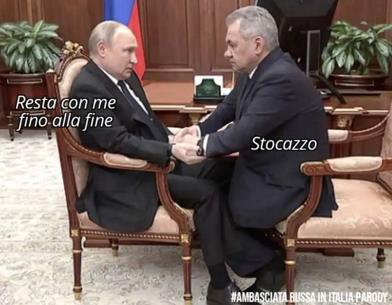  VLADIMIR PUTIN E SERGEI SHOIGU - MEME 