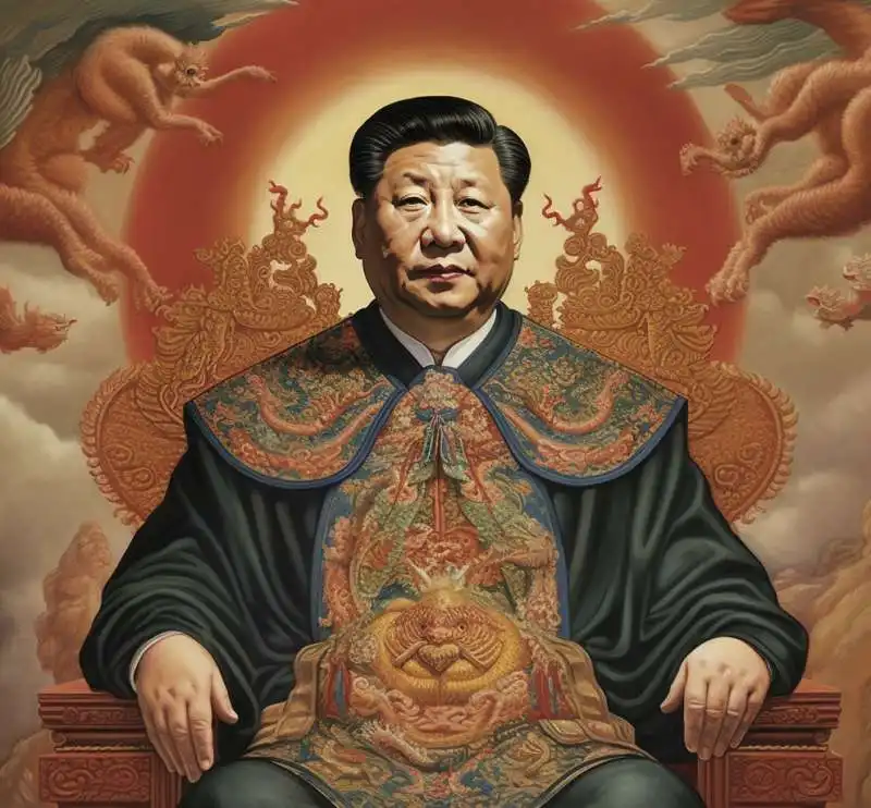 XI JINPING IMPERATORE - IMMAGINE CREATA CON MIDJOURNEY 