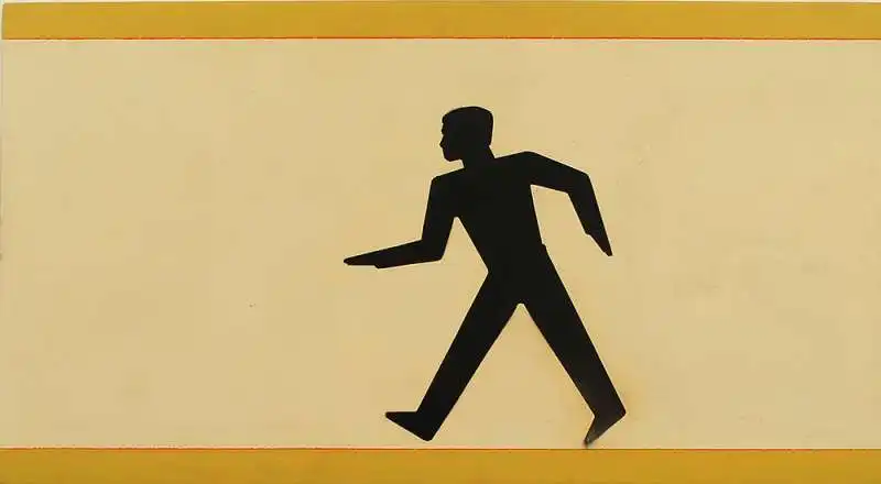 4.l uomo segnale, 1962, 50 x 110 cm