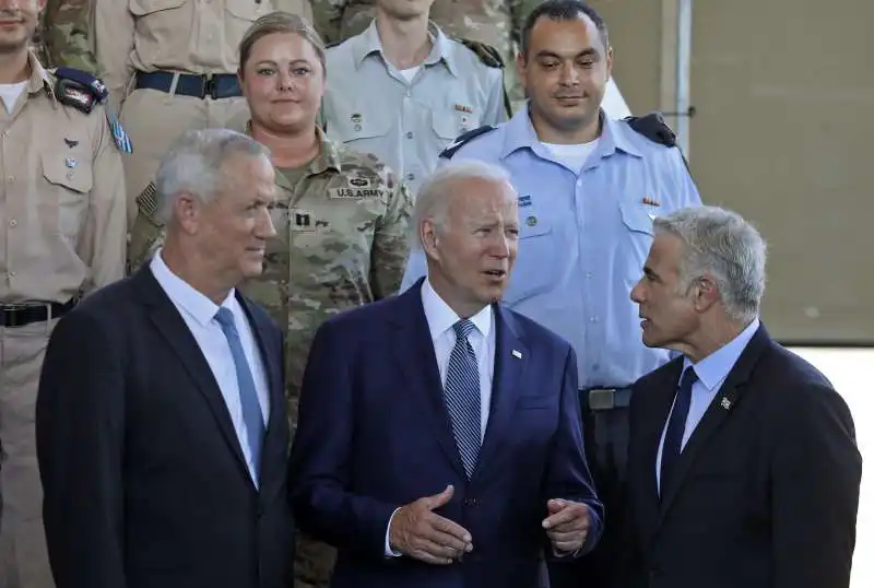 benny gantz   joe biden   yair lapid   