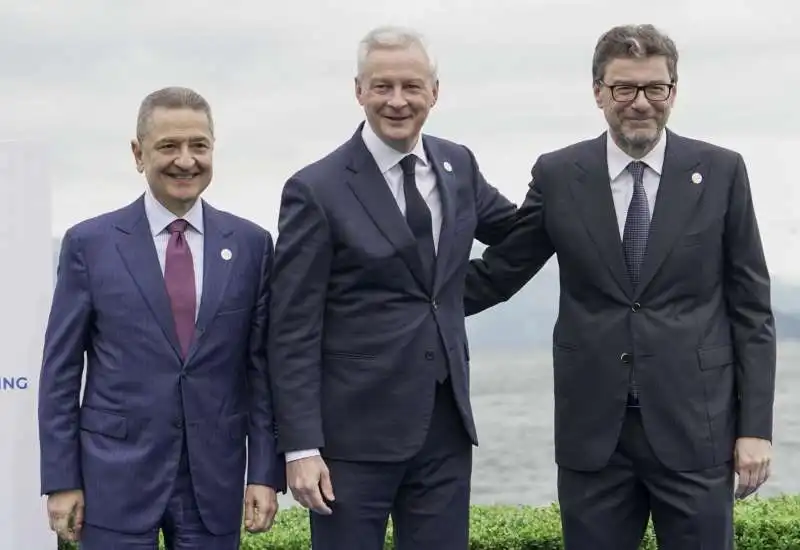 fabio panetta   bruno le maire   giancarlo giorgetti   g7 economia stresa   