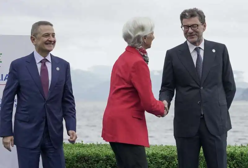 fabio panetta   christine lagarde   giancarlo giorgetti   g7 economia stresa   