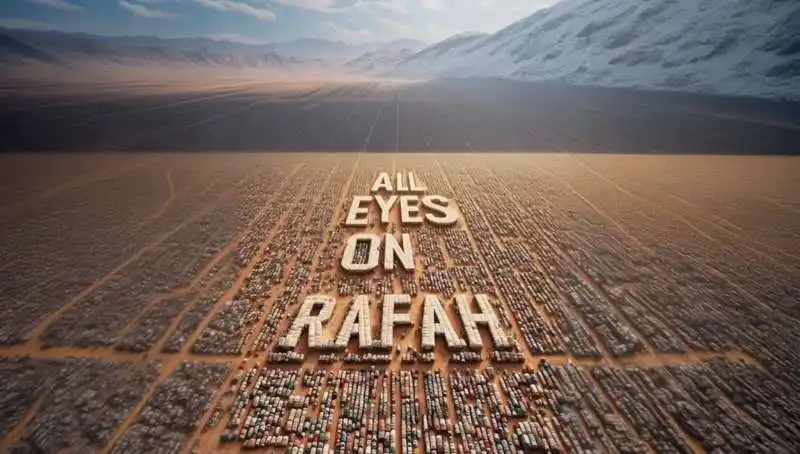 immagine virale all eyes on rafah