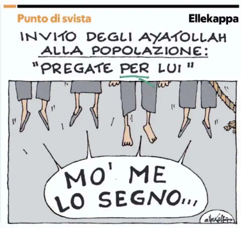 LA MORTE DI EBRAHIM RAISI - VIGNETTA DI ELLEKAPPA 